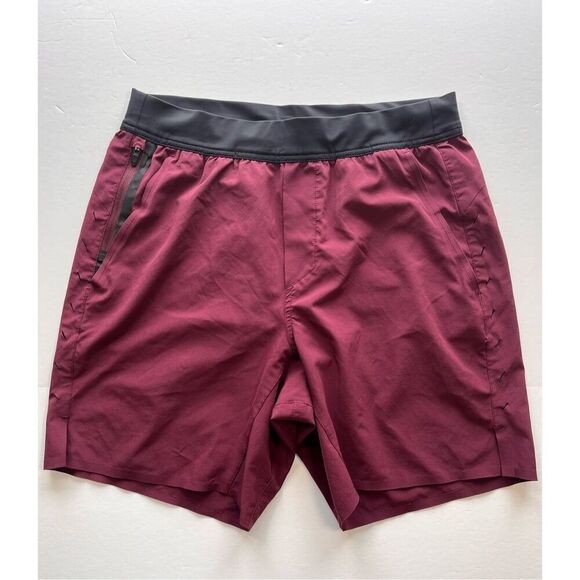 Ten Thousand Interval Short 7 inch Maroon Size Small No Liner Train Wicking EUC - Picture 1 of 8